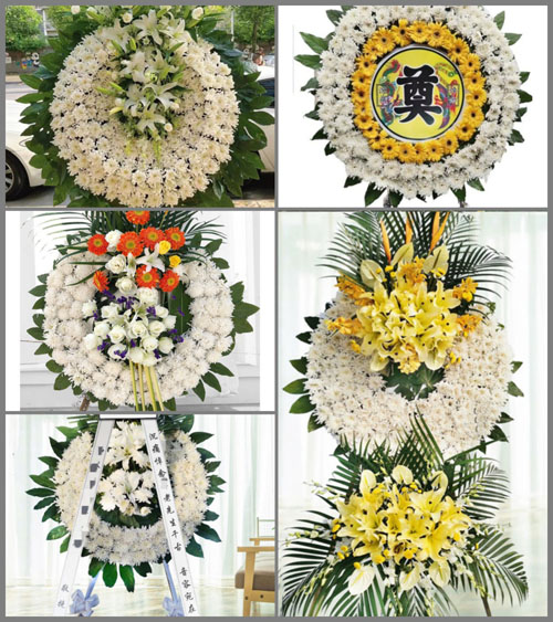 山东青岛黄岛区大村镇大河西村花圈速递